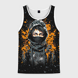 Мужская майка без рукавов Девушка в капюшоне - anime style