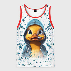 Майка-безрукавка мужская Забавный утенок, цвет: 3D-красный