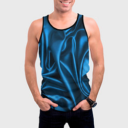 Майка-безрукавка мужская Синий шёлк, цвет: 3D-черный — фото 2