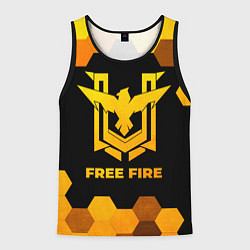 Майка-безрукавка мужская Free Fire - gold gradient, цвет: 3D-черный