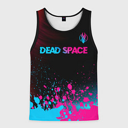 Мужская майка без рукавов Dead Space - neon gradient: символ сверху