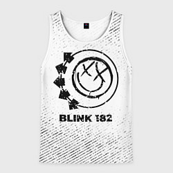 Майка-безрукавка мужская Blink 182 с потертостями на светлом фоне, цвет: 3D-белый