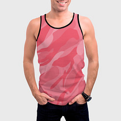 Майка-безрукавка мужская Pink military, цвет: 3D-черный — фото 2