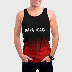 Майка-безрукавка мужская Papa Roach red plasma, цвет: 3D-черный — фото 2