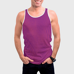 Майка-безрукавка мужская Фантазия в пурпурном, цвет: 3D-белый — фото 2