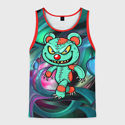 Мужская майка без рукавов Кровожадный мишутка-вуду