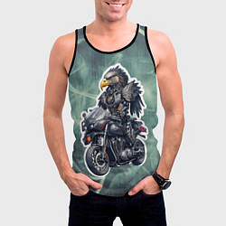 Майка-безрукавка мужская Стальной орёл байкер, цвет: 3D-черный — фото 2