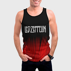 Майка-безрукавка мужская Led Zeppelin red plasma, цвет: 3D-черный — фото 2