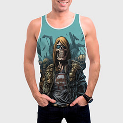 Майка-безрукавка мужская Iron Maiden Fallen Angel, цвет: 3D-белый — фото 2