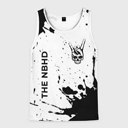 Майка-безрукавка мужская The Neighbourhood и рок символ на светлом фоне, цвет: 3D-белый