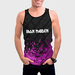 Майка-безрукавка мужская Iron Maiden rock legends: символ сверху, цвет: 3D-черный — фото 2