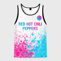 Мужская майка без рукавов Red Hot Chili Peppers neon gradient style: символ