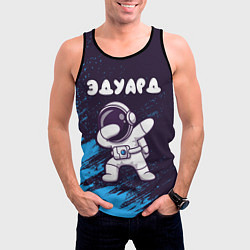 Майка-безрукавка мужская Эдуард космонавт даб, цвет: 3D-черный — фото 2