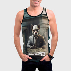 Майка-безрукавка мужская Payday 3 dog, цвет: 3D-черный — фото 2