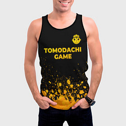 Майка-безрукавка мужская Tomodachi Game - gold gradient: символ сверху, цвет: 3D-черный — фото 2