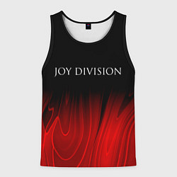 Мужская майка без рукавов Joy Division red plasma