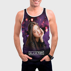 Майка-безрукавка мужская Ким Джису Блэкпинк, цвет: 3D-белый — фото 2