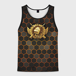 Майка-безрукавка мужская Згип gold logo, цвет: 3D-черный