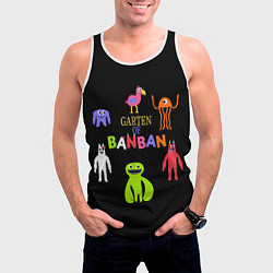 Майка-безрукавка мужская Детский сад Банбана персонажи, цвет: 3D-белый — фото 2