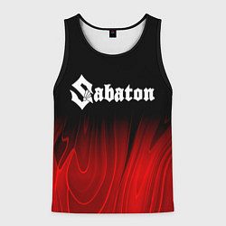 Майка-безрукавка мужская Sabaton red plasma, цвет: 3D-черный