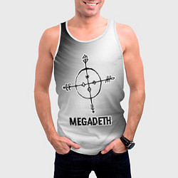 Майка-безрукавка мужская Megadeth glitch на светлом фоне, цвет: 3D-белый — фото 2