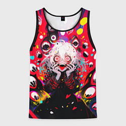 Мужская майка без рукавов Сумасшедшая аниме девочка от нейросети