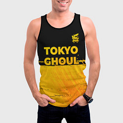 Майка-безрукавка мужская Tokyo Ghoul - gold gradient: символ сверху, цвет: 3D-черный — фото 2