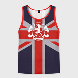 Майка-безрукавка мужская Asking Alexandria британский флаг, цвет: 3D-красный
