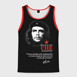 Майка-безрукавка мужская Che Guevara автограф, цвет: 3D-красный