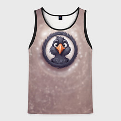 Мужская майка без рукавов Забавный черный ворон