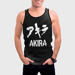 Майка-безрукавка мужская Akira glitch на темном фоне, цвет: 3D-черный — фото 2