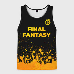 Мужская майка без рукавов Final Fantasy - gold gradient: символ сверху