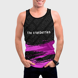 Майка-безрукавка мужская The Cranberries rock legends: символ сверху, цвет: 3D-черный — фото 2