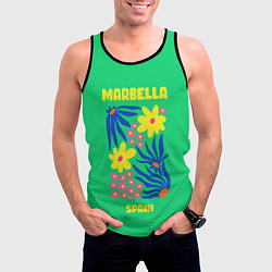 Майка-безрукавка мужская Марбелья - Испания, цвет: 3D-черный — фото 2