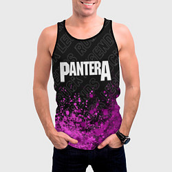 Майка-безрукавка мужская Pantera rock legends: символ сверху, цвет: 3D-черный — фото 2