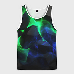 Майка-безрукавка мужская Неоновая лава из плит, цвет: 3D-белый