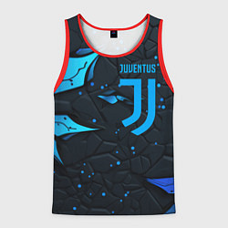 Майка-безрукавка мужская Juventus abstract blue logo, цвет: 3D-красный