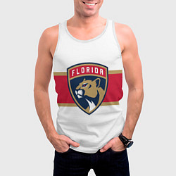 Майка-безрукавка мужская Florida panthers - uniform - hockey, цвет: 3D-белый — фото 2