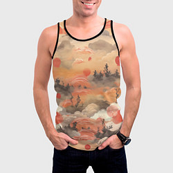 Майка-безрукавка мужская Japen pattern, цвет: 3D-черный — фото 2
