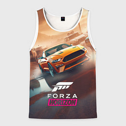 Майка-безрукавка мужская Forza Horizon race, цвет: 3D-белый