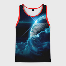 Мужская майка без рукавов Космос и сияющая планета