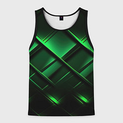 Мужская майка без рукавов Зеленые неоновые плиты