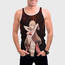 Майка-безрукавка мужская Пауэр в бикини, цвет: 3D-белый — фото 2