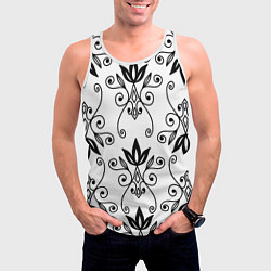 Майка-безрукавка мужская Royal Lily - pattern, цвет: 3D-белый — фото 2