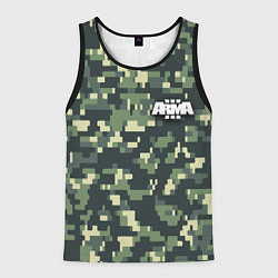 Майка-безрукавка мужская Арма 3 - зелёное хаки, цвет: 3D-черный