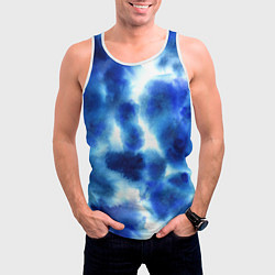 Майка-безрукавка мужская Акварельные абстрактные пятна напоминающие космос, цвет: 3D-белый — фото 2