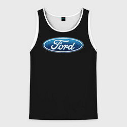Майка-безрукавка мужская Ford sport auto, цвет: 3D-белый
