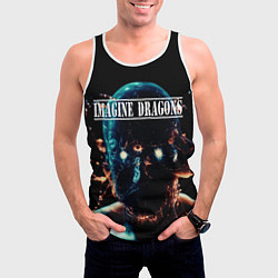 Майка-безрукавка мужская Imagine Dragons рок группа, цвет: 3D-белый — фото 2