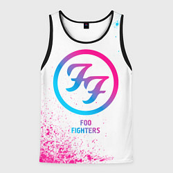 Мужская майка без рукавов Foo Fighters neon gradient style