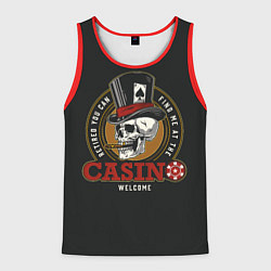 Майка-безрукавка мужская Casino, цвет: 3D-красный
